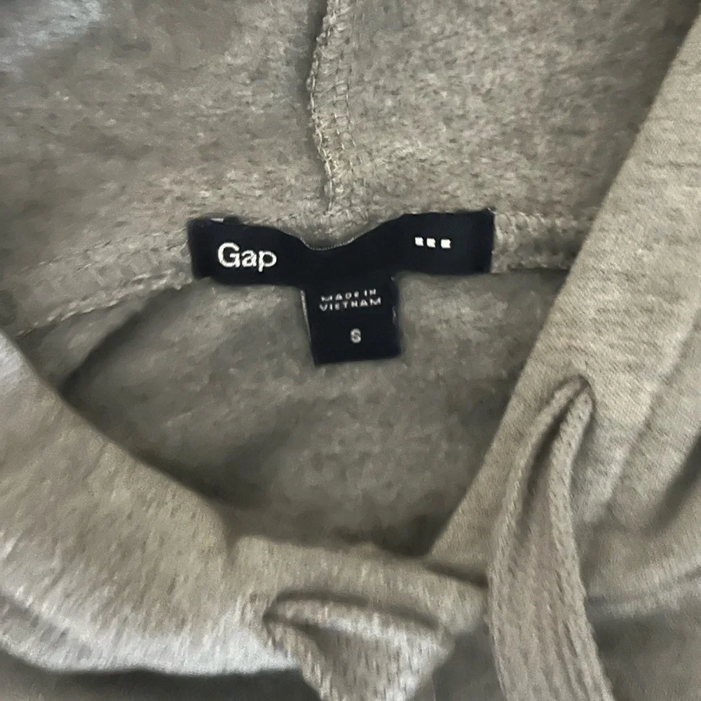 Gray/ White Striped Pullover Hoodie Sweatshirt